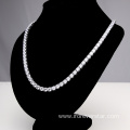 Silver White Plated Iced Out Chain Jewelry Tennis